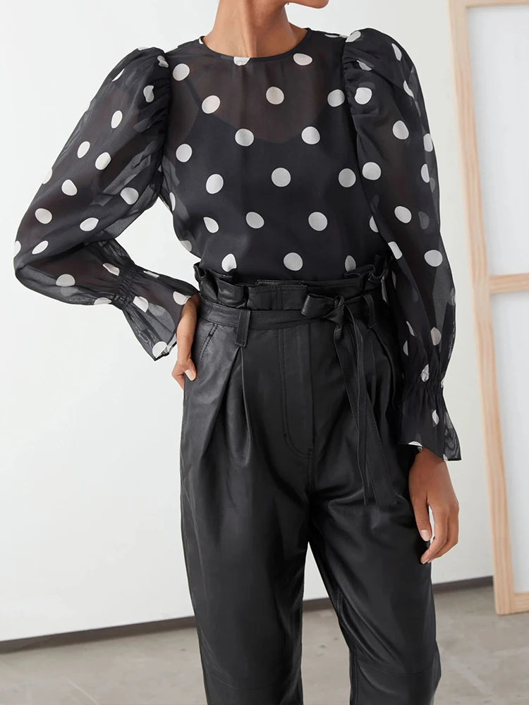 Nadia | Chiffon blouse ballon plus