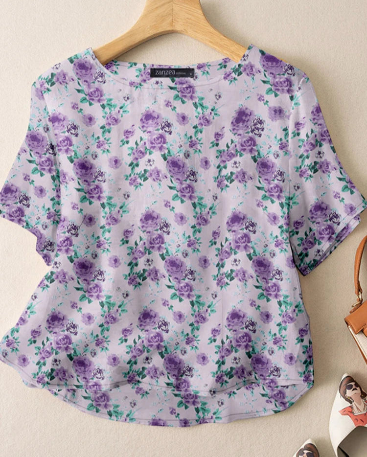 Noor | Bloemenprint blousje plus