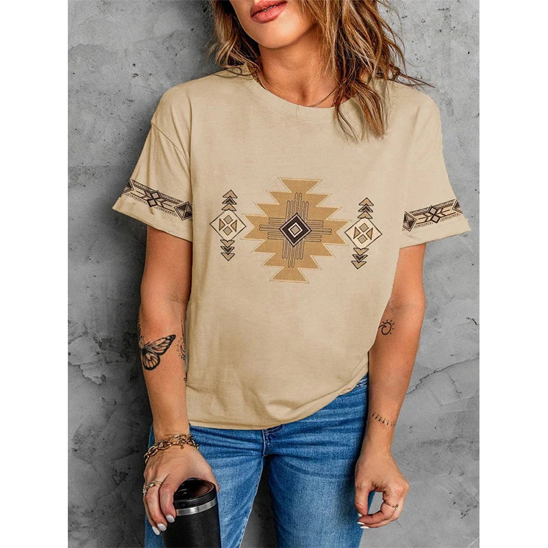 Roos | Geometrie t-shirt plus