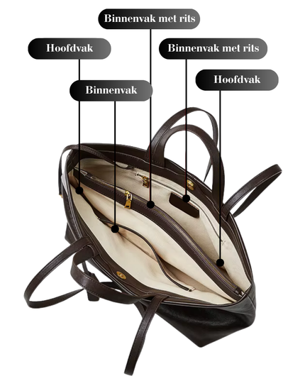 Saya - Lederen tote bag voor wie leeft vanuit haar kern - Sereen Collectie