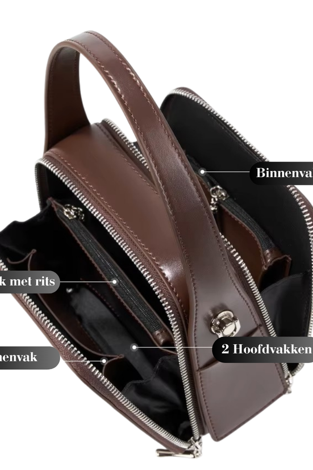 Elenor – Leren schoudertas voor vrouwen met stille grootsheid | Earth Chique Collectie