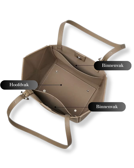 Nareva - Lederen vloeiende vrouwelijke tas | Eb & Vloed Collectie