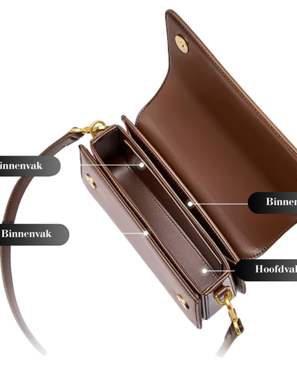 Lyra | Lederen vintage baguette | Een symfonie van vrouwelijke kracht | Earth Chique Collectie