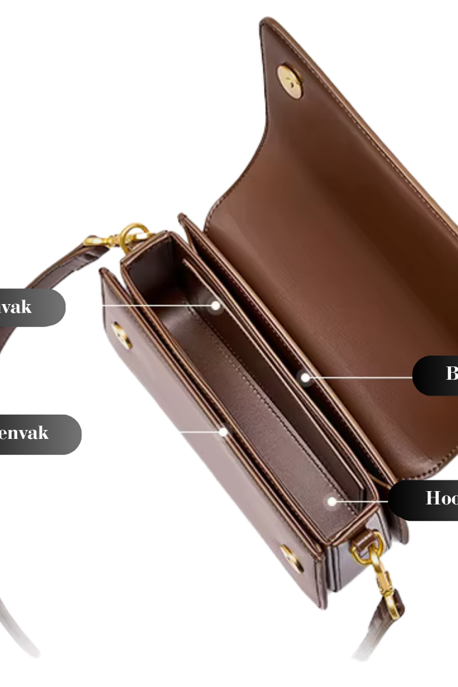 Lyra | Lederen vintage baguette | Een symfonie van vrouwelijke kracht | Earth Chique Collectie