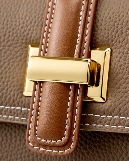 Trisara - Klassieke lederen tricolor schoudertas | Earth Chique Collectie