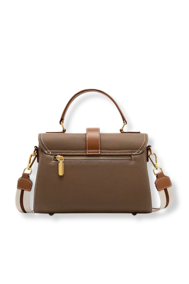 Trisara - Klassieke lederen tricolor schoudertas | Earth Chique Collectie