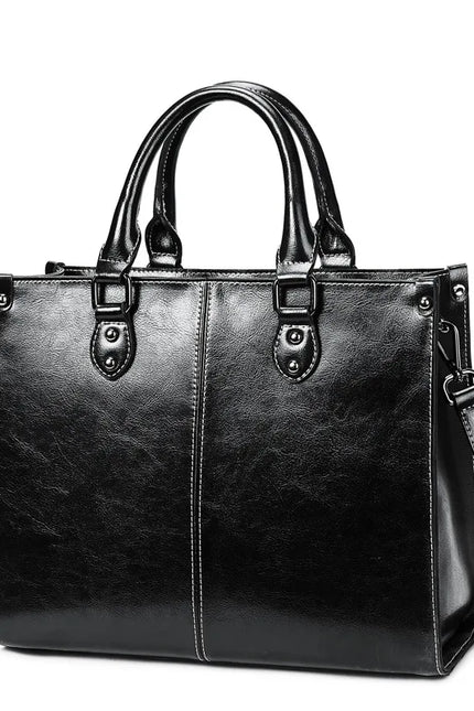 Zaria – Lederen totebag voor vrouwen die met licht reizen | Nomad Collectie