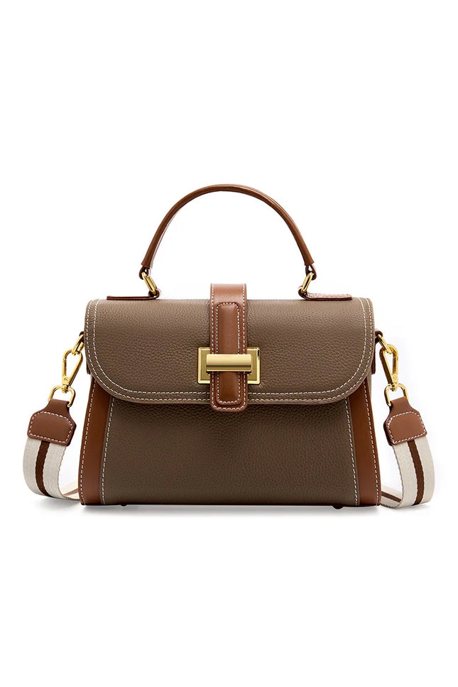 Trisara - Klassieke lederen tricolor schoudertas | Earth Chique Collectie
