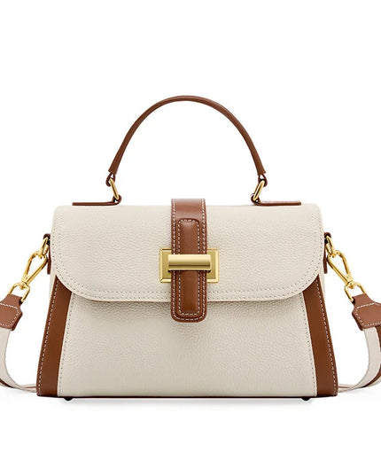 Trisara - Klassieke lederen tricolor schoudertas | Earth Chique Collectie