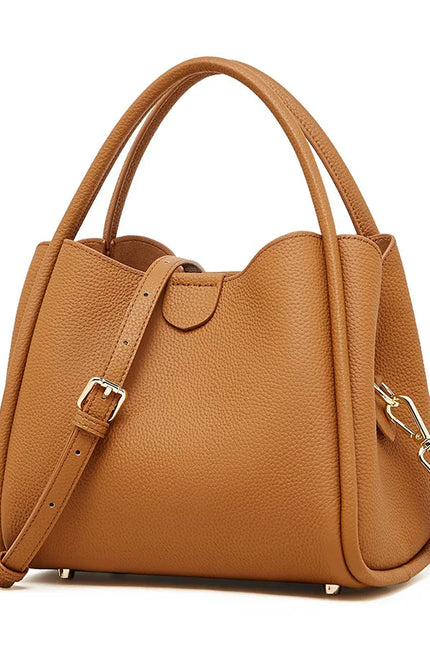 Lumea – Schoudertas in vintage leer | Een fluistering van licht en kracht | Eb & Vloed Collectie