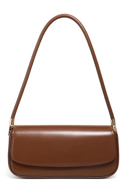 Luma – Vintage schoudertas | Een serene krachtbron in glanzend leer | Sereen Collectie