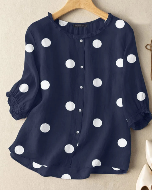 Guusje | Polkadot boho blouse plus