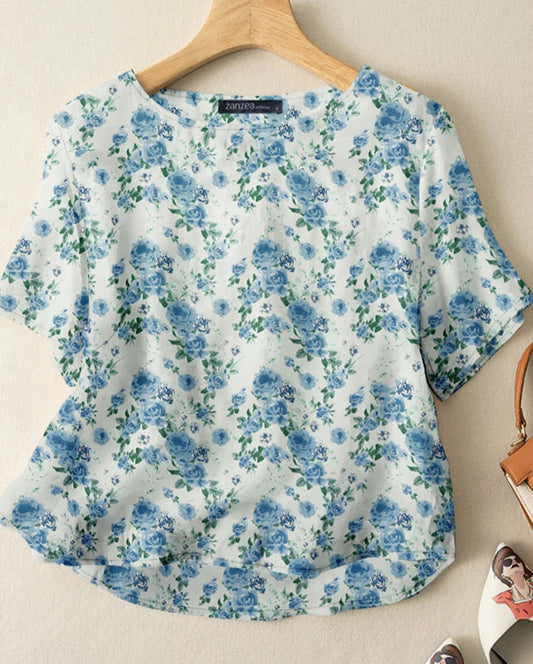 Noor | Bloemenprint blousje plus