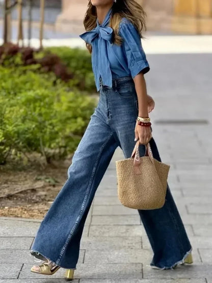 Sasha | High waist wide leg jeans