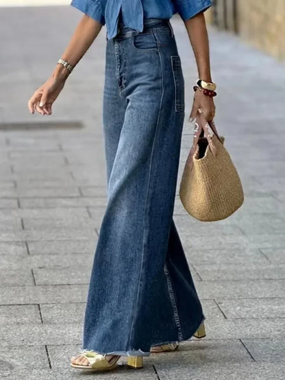 Sasha | High waist wide leg jeans