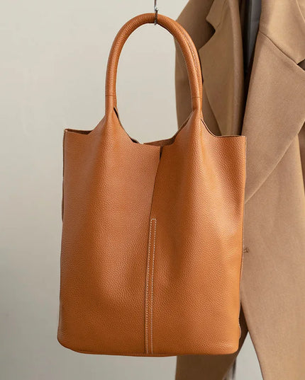 Naiya - Lederen tote bag | Een stroming van vrouwelijke kracht | Eb & Vloed Collectie