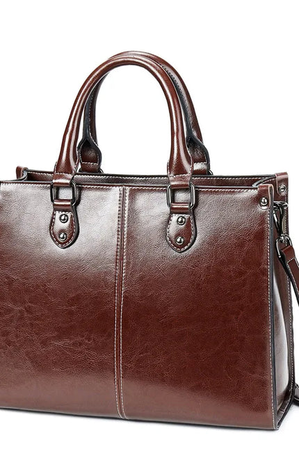 Zaria – Lederen totebag voor vrouwen die met licht reizen | Nomad Collectie