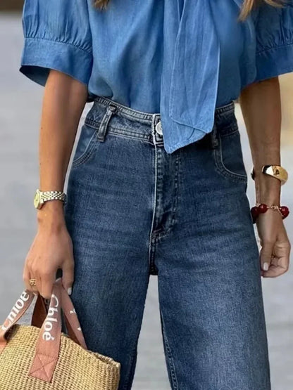 Sasha | High waist wide leg jeans