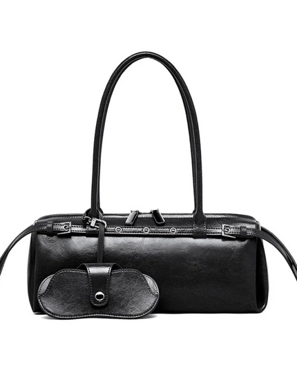 Aysel – Lederen baguette tas | Een maanlichte reis vol innerlijke kracht | Nomad Collectie