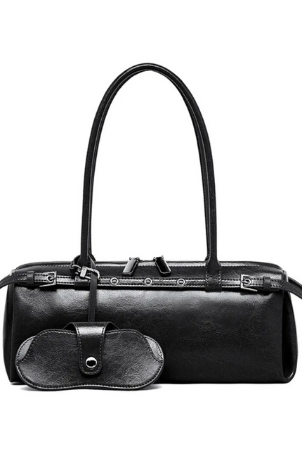 Aysel – Lederen baguette tas | Een maanlichte reis vol innerlijke kracht | Nomad Collectie