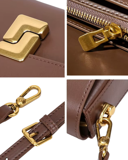 Yaela – Leren vierkante tas voor vrouwen met serene kracht | Sereen collectie